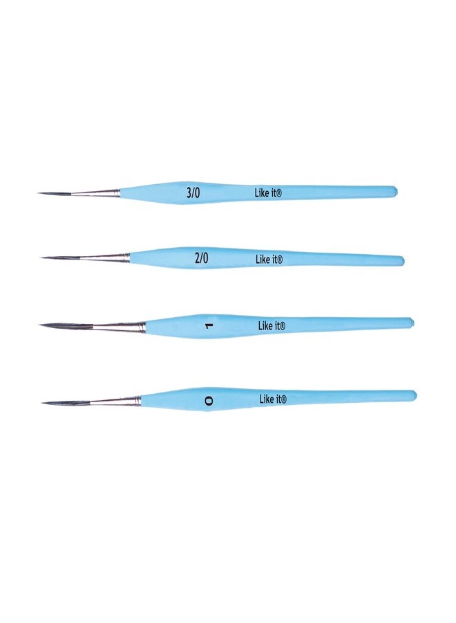 Like-It Like it Artist Premium Series Professional Paint Brushes (Long Liner Rigger Paint Brushes Set of 4) - Image 2